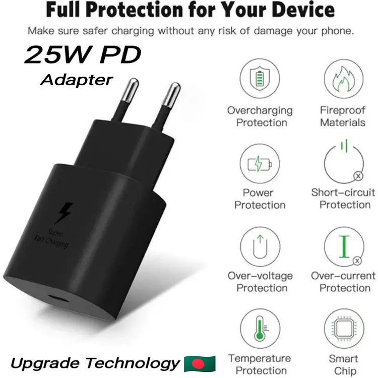 Samsung 25W PD Superfast Charger Pro version (Only Adapter)