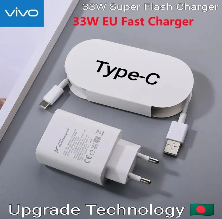 Vivo X50 Type C USB 33W Ultra Fast Flash 2.0 Charger USB-C Cable