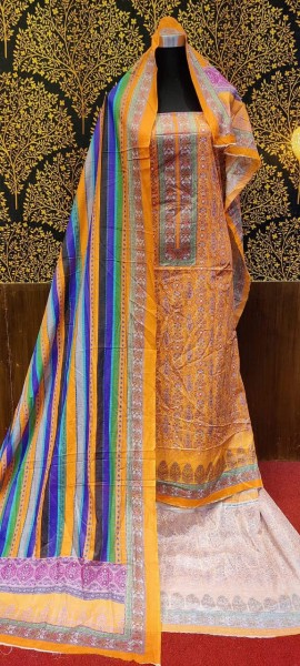 Pure Cotton Three Piece Free Size