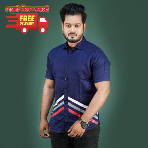 Men's Casual Shirt, Navy colored