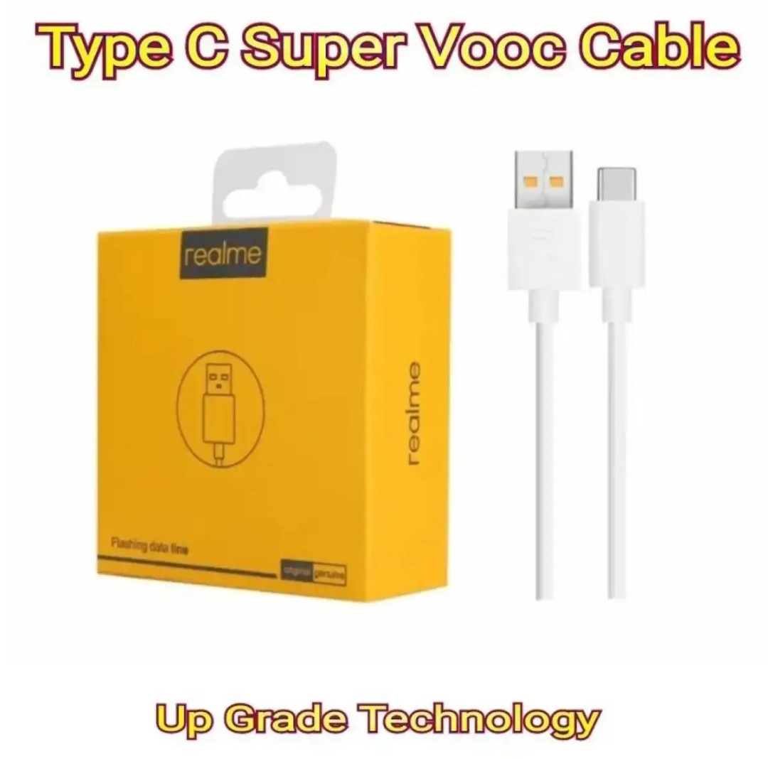 Realme Original Fast Charging Sync Data Charger Cable Length 100cm For Type-C Interface Smartphone