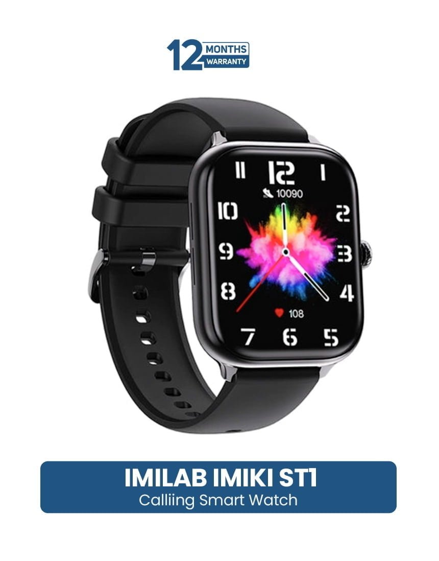 Xiaomi IMILAB IMIKI ST1 AMOLED Calling Smartwatch- Black Color