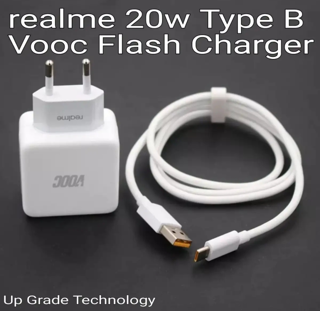 Realme 20W VOOC Flash Fast Charger with Type-B Data and Charging