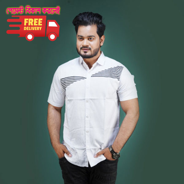 Men's Casual Shirt, White colored